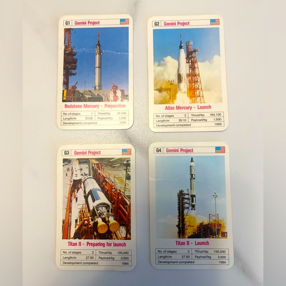 Vintage ACE Trump Card Game “Space Rockets” Full Set - Picture 8 of 13